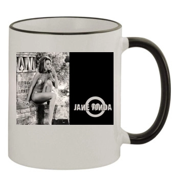 Jane Fonda 11oz Colored Rim & Handle Mug