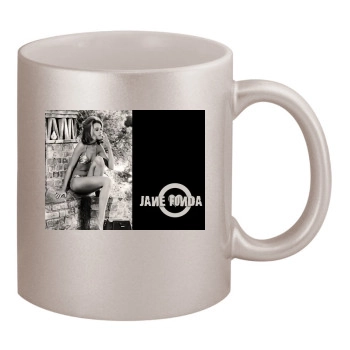 Jane Fonda 11oz Metallic Silver Mug