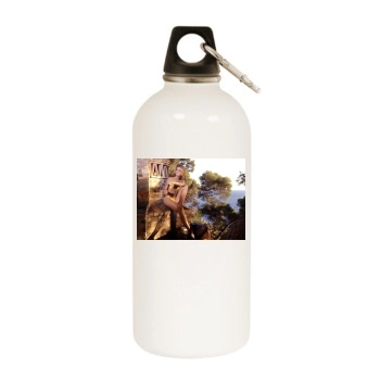 Jane Fonda White Water Bottle With Carabiner