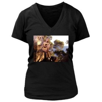 Jane Fonda Women's Deep V-Neck TShirt