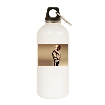 Jane Fonda White Water Bottle With Carabiner