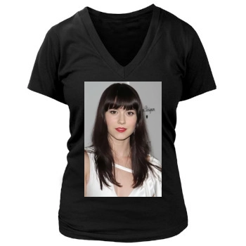 Mary Elizabeth Winstead Women's Deep V-Neck TShirt