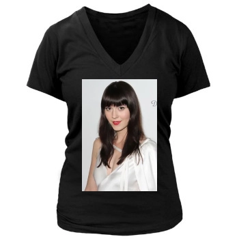 Mary Elizabeth Winstead Women's Deep V-Neck TShirt