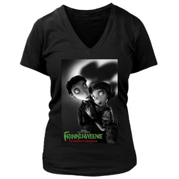 Frankenweenie (2012) Women's Deep V-Neck TShirt