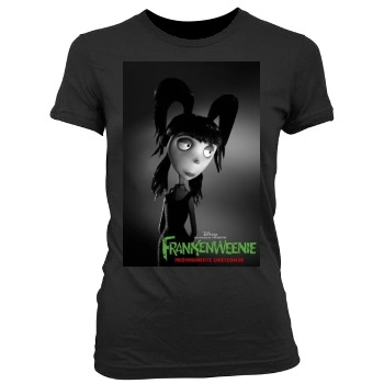 Frankenweenie (2012) Women's Junior Cut Crewneck T-Shirt