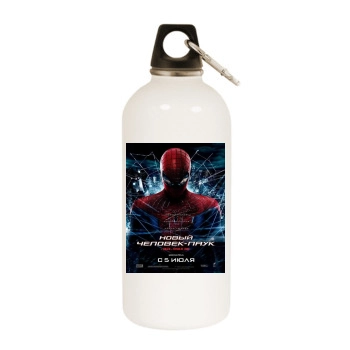 The Amazing Spider-Man (2012) White Water Bottle With Carabiner