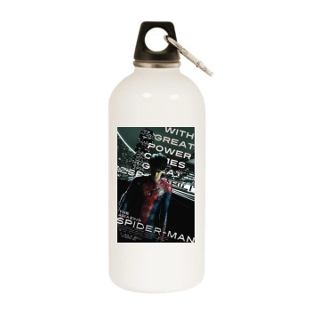 The Amazing Spider-Man (2012) White Water Bottle With Carabiner