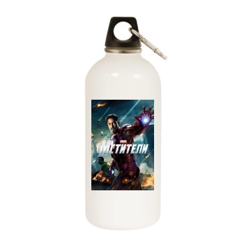 The Avengers (2012) White Water Bottle With Carabiner