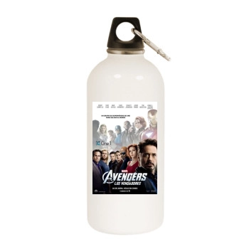 The Avengers (2012) White Water Bottle With Carabiner