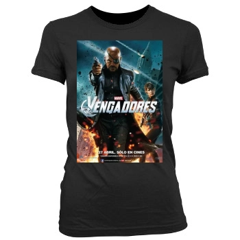 The Avengers (2012) Women's Junior Cut Crewneck T-Shirt