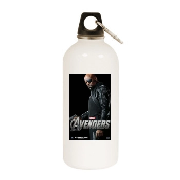 The Avengers (2012) White Water Bottle With Carabiner