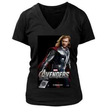 The Avengers (2012) Women's Deep V-Neck TShirt