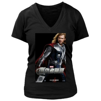 The Avengers (2012) Women's Deep V-Neck TShirt