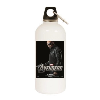 The Avengers (2012) White Water Bottle With Carabiner