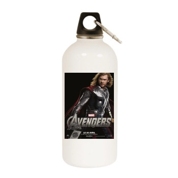 The Avengers (2012) White Water Bottle With Carabiner