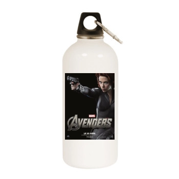 The Avengers (2012) White Water Bottle With Carabiner