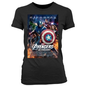 The Avengers (2012) Women's Junior Cut Crewneck T-Shirt