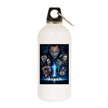 The Avengers (2012) White Water Bottle With Carabiner