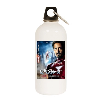 The Avengers (2012) White Water Bottle With Carabiner