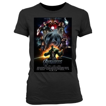 The Avengers (2012) Women's Junior Cut Crewneck T-Shirt