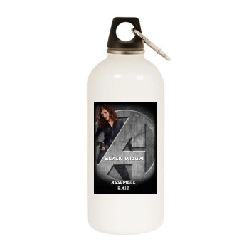 The Avengers (2012) White Water Bottle With Carabiner