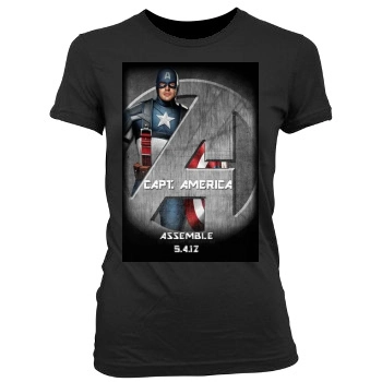 The Avengers (2012) Women's Junior Cut Crewneck T-Shirt