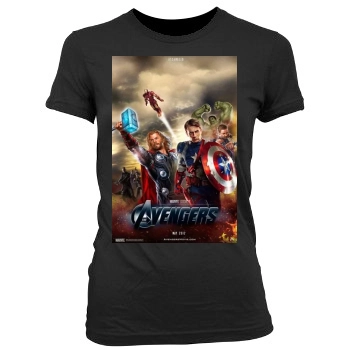 The Avengers (2012) Women's Junior Cut Crewneck T-Shirt