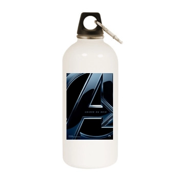 The Avengers (2012) White Water Bottle With Carabiner