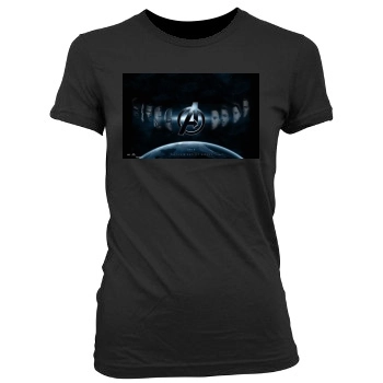 The Avengers (2012) Women's Junior Cut Crewneck T-Shirt