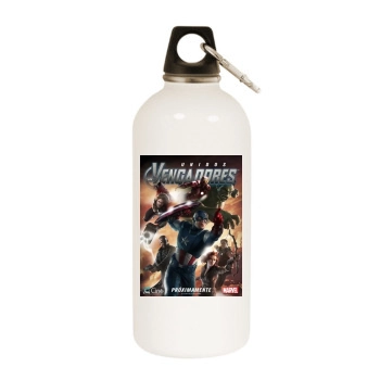 The Avengers (2012) White Water Bottle With Carabiner