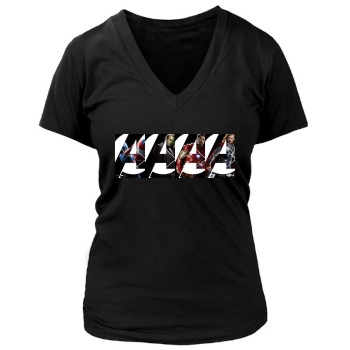 The Avengers (2012) Women's Deep V-Neck TShirt