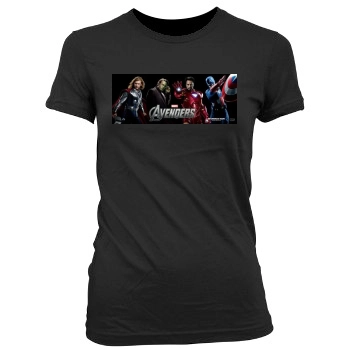 The Avengers (2012) Women's Junior Cut Crewneck T-Shirt