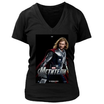 The Avengers (2012) Women's Deep V-Neck TShirt