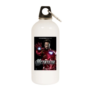 The Avengers (2012) White Water Bottle With Carabiner