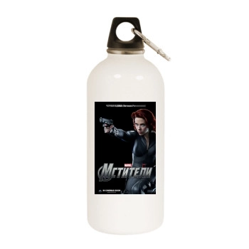 The Avengers (2012) White Water Bottle With Carabiner