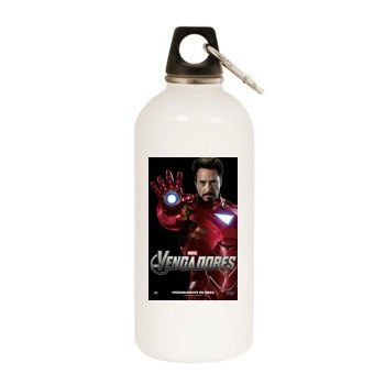 The Avengers (2012) White Water Bottle With Carabiner