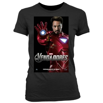 The Avengers (2012) Women's Junior Cut Crewneck T-Shirt