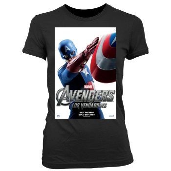 The Avengers (2012) Women's Junior Cut Crewneck T-Shirt