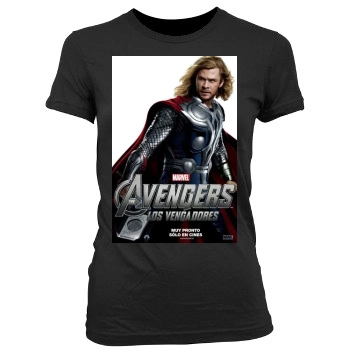 The Avengers (2012) Women's Junior Cut Crewneck T-Shirt