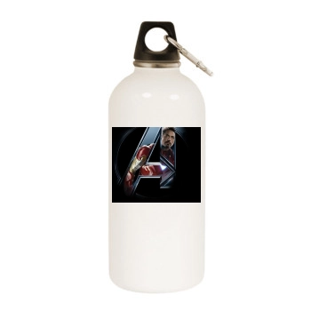 The Avengers (2012) White Water Bottle With Carabiner