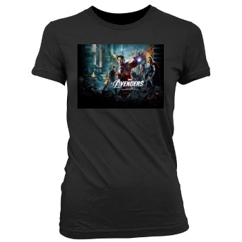 The Avengers (2012) Women's Junior Cut Crewneck T-Shirt