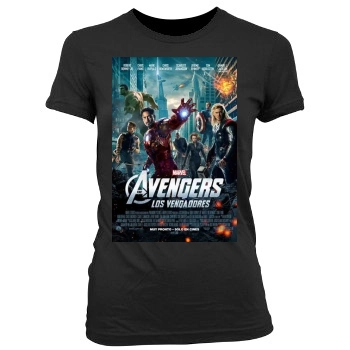 The Avengers (2012) Women's Junior Cut Crewneck T-Shirt