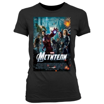 The Avengers (2012) Women's Junior Cut Crewneck T-Shirt