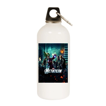 The Avengers (2012) White Water Bottle With Carabiner