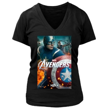 The Avengers (2012) Women's Deep V-Neck TShirt