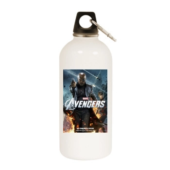 The Avengers (2012) White Water Bottle With Carabiner