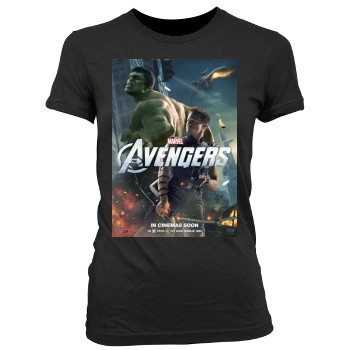 The Avengers (2012) Women's Junior Cut Crewneck T-Shirt