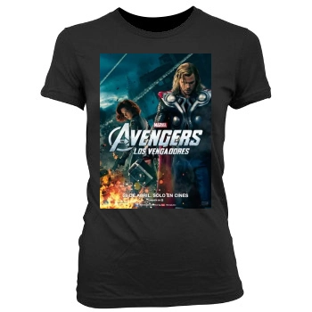 The Avengers (2012) Women's Junior Cut Crewneck T-Shirt