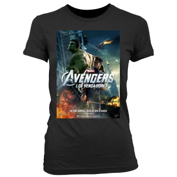 The Avengers (2012) Women's Junior Cut Crewneck T-Shirt