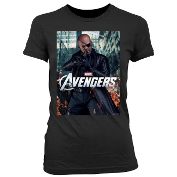 The Avengers (2012) Women's Junior Cut Crewneck T-Shirt